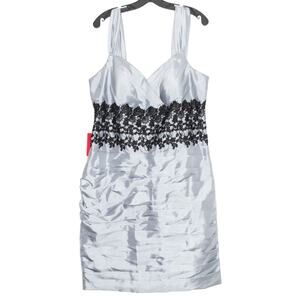 NWT JJ's House Womens Dress Sheath Embroidered Glam Sleeveless Prom Size 16W FJ